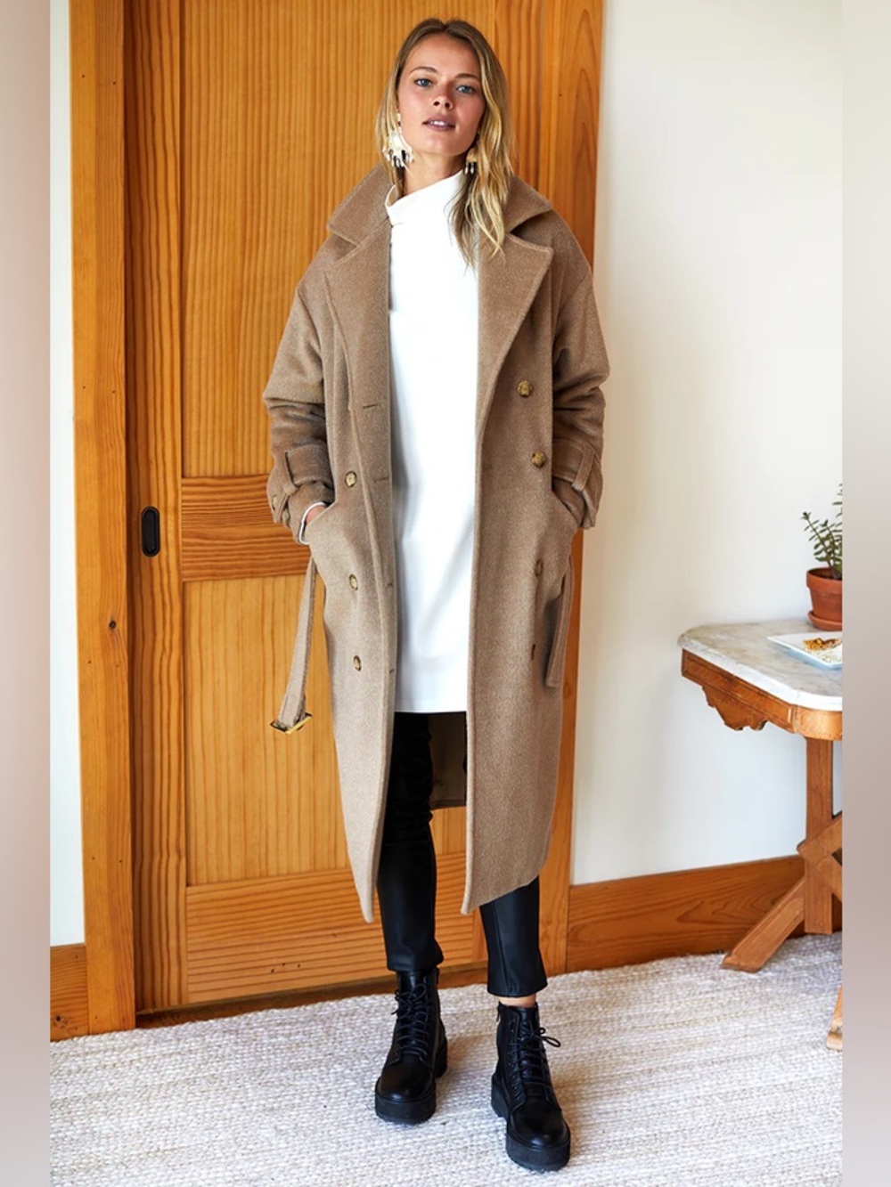 EMERSON FRY
EDIE TURTLENECK DRESS - IVORY PONTE size xs